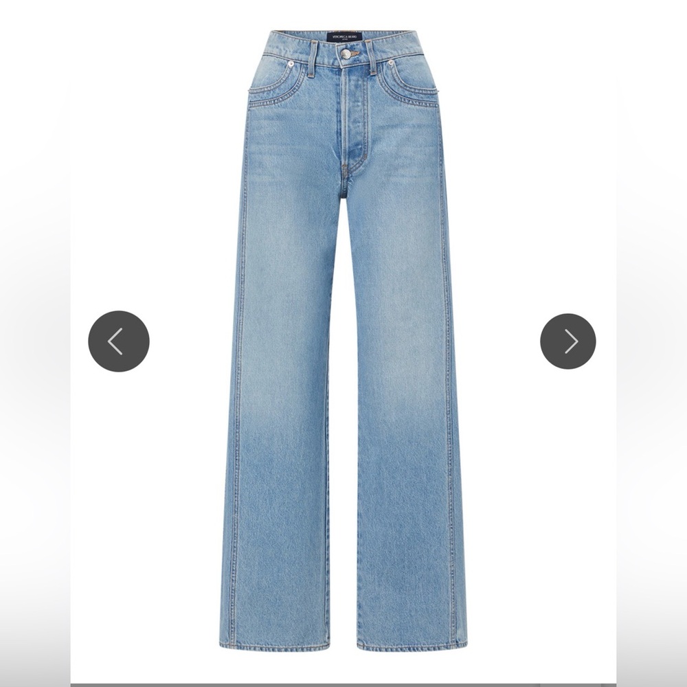 Veronica Beard Light Blue Wide-Leg Flare Jeans